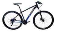 Bicicleta Aro 29 Ksw Xlt 24v K7 Câmbios Shimano Freio Hidráulico Garfo com Trava - Preto/Azul