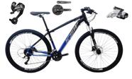 Bicicleta Aro 29 Ksw Xlt 27v Câmbios Shimano Altus Freios Hidráulicos Garfo Com Trava - Preto/Azul