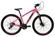 Bicicleta aro 29 Ksw Xlt 27v Freio Disco Hidráulico Garfo Trava rosa Tam.17 Alumínio