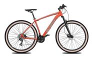 Bicicleta Aro 29 Ksw Xlt 27v Freio Hidráulico K7 Garfo com Trava Pneu com Faixa Bege - Laranja