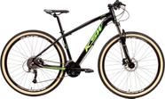 Bicicleta Aro 29 Ksw Xlt 27v Freio Hidráulico K7 Garfo com Trava Pneu com Faixa Bege - Preto/Verde