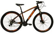 Bicicleta Aro 29 Ksw Xlt Alumínio 24v Câmbios Shimano Garfo com Trava no Ombro - Preto/Laranja