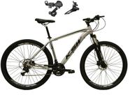 Bicicleta Aro 29 Ksw Xlt Alumínio 24v Câmbios Shimano Garfo Suspensão - Prata