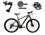 Bicicleta Aro 29 Ksw Xlt Alumínio Câmbio Traseiro Shimano Alívio e Altus 27v Freio Hidráulico Garfo Com Trava - Grafite - Tam. 17 - GTI