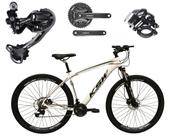 Bicicleta Aro 29 Ksw Xlt Alumínio Câmbio Traseiro Shimano Deore e Altus 27v Freio Hidráulico Garfo Com Trava - Branco - 15