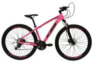 Bicicleta Aro 29 Ksw Xlt Câmbios Shimano 24v Freio Disco Hidráulico Garfo Trava Rosa Chiclete 15