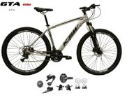 Bicicleta Aro 29 KSW XLT Kit 2x9 Gta Sunrun Freio Disco K7 11/36 Pedivela 24/38d Garfo com Trava - Prata