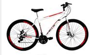 Bicicleta Aro 29 Shimano Freio a Disco 21M. Velox Branca/Vermelho - Ello Bike