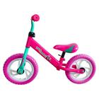 Bicicleta Balance Bike de Equilíbrio Rosa Uni Toys 9 Meses a 3 Anos Freio Traseiro Suporta até 25kg