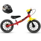 Bicicleta Balance Bike de Equilíbrio sem Pedal Masculina Fast com Capacete Preto