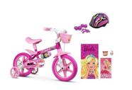 Bicicleta Barbie Aro 12 - 6 Itens