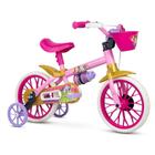 Bicicleta Bicicletinha Infantil Aro 12 Princesas com Rodinhas - Nathor