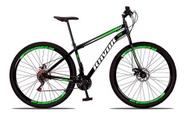 Bicicleta Bike Aço Verde 21 Marchas Aro 29