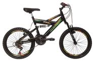 Bicicleta Bike Bmx Aro 20 Infantil Jumper Full Suspension V-brake Aro Vellares Preto/verde