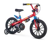 Bicicleta Bike Infantil Homem Aranha Aro 16 Com Rodinhas Nathor