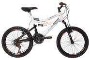 Bicicleta Bike Infantil Jumper Full Suspension V-brake Aro Vellares Branca