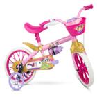 Bicicleta Bike Infantil Princesa Nathor Kids Aro 12 Cestinha