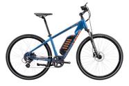 Bicicleta Caloi E-Vibe City Tour 8V. Aro 700 - Azul+Laranja