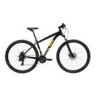 Bicicleta caloi explorer sport aro 29 24v 2021 - hidraulico pto/amarelo