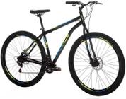 Bicicleta Colli Cazelle Roma Aro 29 Quadro 18'' Freio à disco 21M Preto Azul e Amarelo 3442-0125D