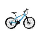 Bicicleta Colli Mônaco Q18 Aro 26 Freio a disco 21 Velocidades Azul Champanhe