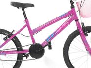 Bicicleta Com Rodinha e Cesta Feminina Infantil Aro 20 Wendy