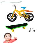 Skate Dedo 3un Mini Brinquedo Radical Com Bicicleta Kit Top