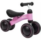 Bicicleta de equilibrio 4 rodas rosa buba sem pedal