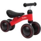 Bicicleta De Equilíbrio Infantil Com 4 Rodas Sem Pedal Buba Vermelha Brinquedo