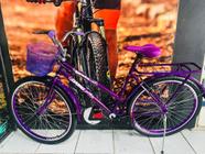 Bicicleta de passeio feminina Cairu Genova aro 26 com bagageiro e aro aero