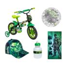Bicicleta do Hulk Verde Passeio 4 itens