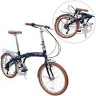 Bicicleta dobrável aro 20 com 6 marchas shimano quadro de aço - ECO+ - Durban