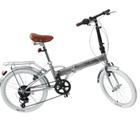 Bicicleta Dobrável Fenix Silver 6 Velocidades Marcha Shimano