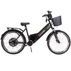 Bicicleta Elétrica Confort 800W 48V 15Ah Preta com Cestinha