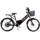 Bicicleta Elétrica Confort FULL 800W 48V 15Ah Cor Preta Com Cestinha