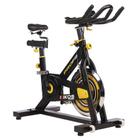 Bicicleta Ergométrica Spinning Indoor Kikos F9 Profissional Academia com Roda de Inércia 18kg Preto/Amarelo
