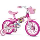 Bicicleta Feminina Aro 12 Marca Nathor Modelo Flower C/Cesta