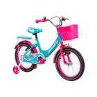 Bicicleta Feminina Aro 16 Rosa Tiffany com Cestinha Unitoys