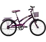 Bicicleta Feminina Aro 20 com cestinha Susi Violeta