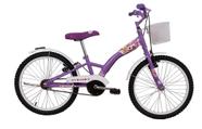 Bicicleta Feminina Aro 20 Fashion com Cestinha Violeta