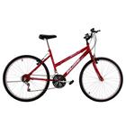 Bicicleta Feminina Aro 24 18V Dalia Cor Vermelha - Dalannio Bike