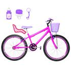 Bicicleta Feminina Aro 24 Aero + Kit Passeio e Cadeirinha