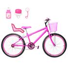 Bicicleta Feminina Aro 24 Aero + Kit Passeio e Cadeirinha