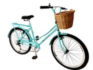 Bicicleta Feminina Aro 26 estilo ceci c/ vime 6 Marchas Mary