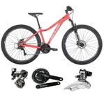 Bicicleta Feminina aro 29 Absolute Mia 3 Shimano Altus 24V Freio a Disco Hidráulico Garfo com Trava - Rosa