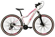 Bicicleta Feminina Aro 29 Ksw Mwza Alumínio 24v Câmbios Shimano Garfo com Trava no Ombro - Branco/Rosa