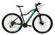 Bicicleta Feminina Aro 29 Ksw Mwza Câmbios Shimano 24v K7 Freios Hidráulicos Garfo Com Trava - Preto/Azul