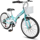 Bicicleta Feminina Infantil Aro 20 Dks Mindy C/Marcha Cesta