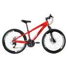 Bicicleta Gios FRX Freeride Aro 26 Freio a Disco 21 Velocidades Cambios Shimano Gios Vermelho Neon