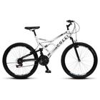 Bicicleta GPS Aro 26 Aço 21 Marchas Dupla Suspensão Freio V-Brake Branco - Colli Bike